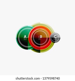 Plantilla de fondo abstracto geométrico circular para banner web, presentación de negocios, marca, fondo de pantalla. Diseño de vectores
