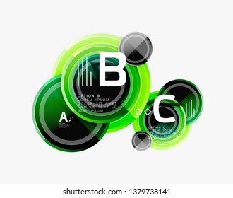 Circle geometric abstract background template for web banner, business presentation, branding, wallpaper. Vector design