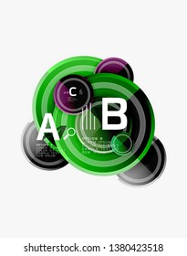 Plantilla de fondo abstracto geométrico circular para banner web, presentación de negocios, marca, fondo de pantalla. Diseño de vectores