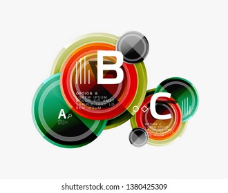 Plantilla de fondo abstracto geométrico circular para banner web, presentación de negocios, marca, fondo de pantalla. Diseño de vectores