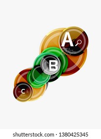 Circle geometric abstract background template for web banner, business presentation, branding, wallpaper. Vector design