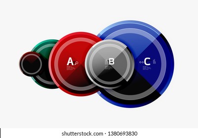 Modelo de plano de fundo abstrato geométrico círculo para banner web, apresentação de negócios, marca, papel de parede. Design vetorial