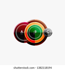Plantilla de fondo abstracto geométrico circular para banner web, presentación de negocios, marca, fondo de pantalla. Diseño de vectores
