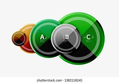 Plantilla de fondo abstracto geométrico circular para banner web, presentación de negocios, marca, fondo de pantalla. Diseño de vectores