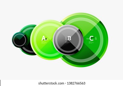 Circle geometric abstract background template for web banner, business presentation, branding, wallpaper. Vector design