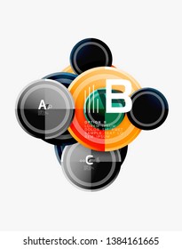 Circle geometric abstract background template for web banner, business presentation, branding, wallpaper. Vector design
