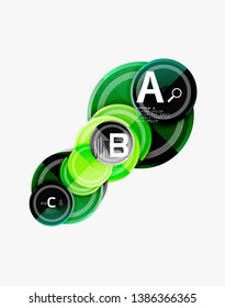 Circle geometric abstract background template for web banner, business presentation, branding, wallpaper. Vector design