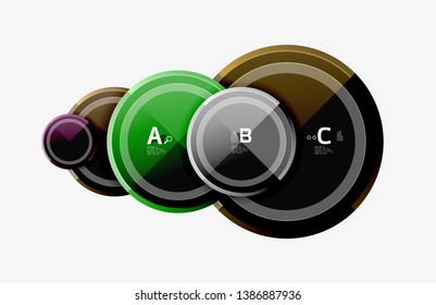 Plantilla de fondo abstracto geométrico circular para banner web, presentación de negocios, marca, fondo de pantalla. Diseño de vectores