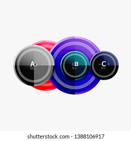 Circle geometric abstract background template for web banner, business presentation, branding, wallpaper. Vector design