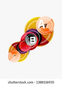 Circle geometric abstract background template for web banner, business presentation, branding, wallpaper. Vector design