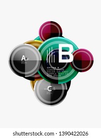 Plantilla de fondo abstracto geométrico circular para banner web, presentación de negocios, marca, fondo de pantalla. Diseño de vectores