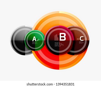 Plantilla de fondo abstracto geométrico circular para banner web, presentación de negocios, marca, fondo de pantalla. Diseño de vectores