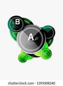 Circle geometric abstract background template for web banner, business presentation, branding, wallpaper. Vector design