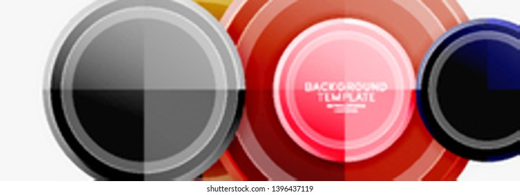Plantilla de fondo abstracto geométrico circular para banner web, presentación de negocios, marca, fondo de pantalla. Diseño de vectores
