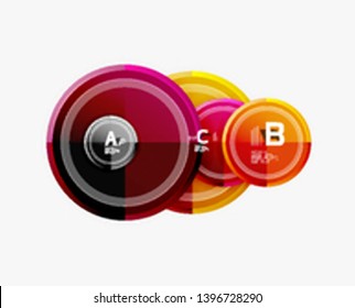 Circle geometric abstract background template for web banner, business presentation, branding, wallpaper. Vector design