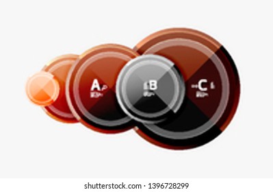 Circle geometric abstract background template for web banner, business presentation, branding, wallpaper. Vector design