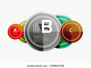 Circle geometric abstract background template for web banner, business presentation, branding, wallpaper. Vector design