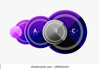 Circle geometric abstract background template for web banner, business presentation, branding, wallpaper. Vector design