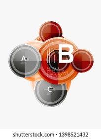 Circle geometric abstract background template for web banner, business presentation, branding, wallpaper. Vector design