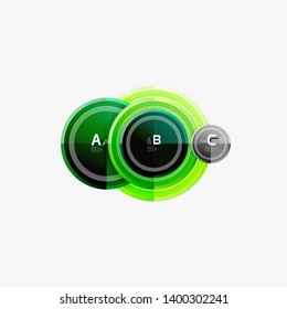 Circle geometric abstract background template for web banner, business presentation, branding, wallpaper. Vector design