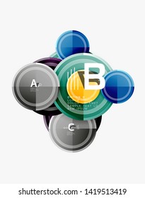Circle geometric abstract background template for web banner, business presentation, branding, wallpaper. Vector design