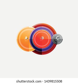 Circle geometric abstract background template for web banner, business presentation, branding, wallpaper. Vector design