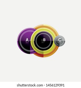 Circle geometric abstract background template for web banner, business presentation, branding, wallpaper. Vector design