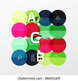 Circle geometric abstract background. Vector template background for workflow layout, diagram, number options or web design