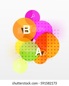 Circle geometric abstract background. Vector template background for workflow layout, diagram, number options or web design