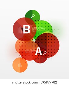 Circle geometric abstract background. Vector template background for workflow layout, diagram, number options or web design