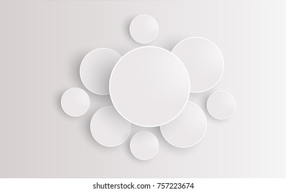 Circle geometric abstract on grey background. design for website, banner, prints and background.