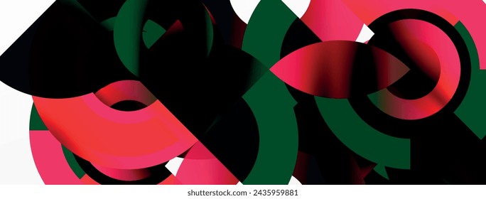 Circle geometric abstract vector background