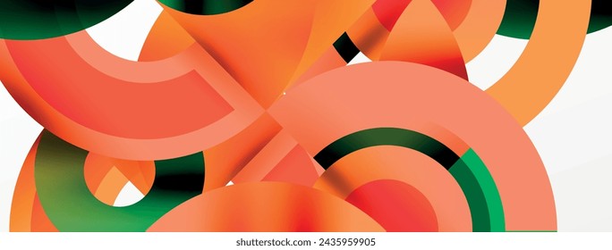 Circle geometric abstract vector background