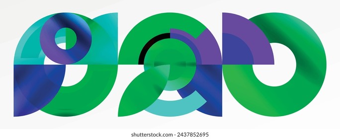 Circle geometric abstract vector background