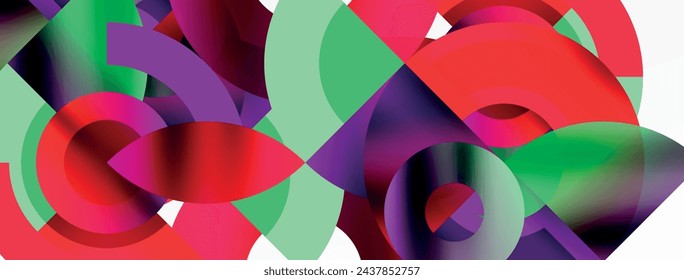 Circle geometric abstract vector background