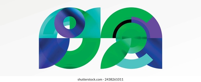 Circle geometric abstract vector background