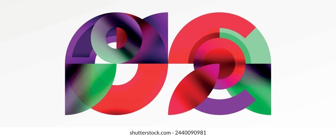 Circle geometric abstract vector background