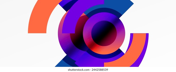 Circle geometric abstract vector background
