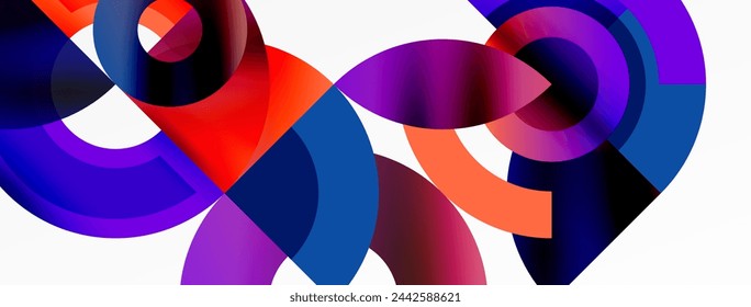 Circle geometric abstract vector background
