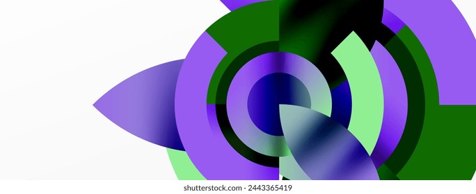 Circle geometric abstract vector background