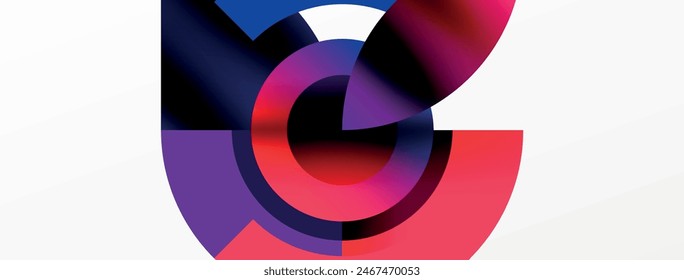 Circle geometric abstract vector background