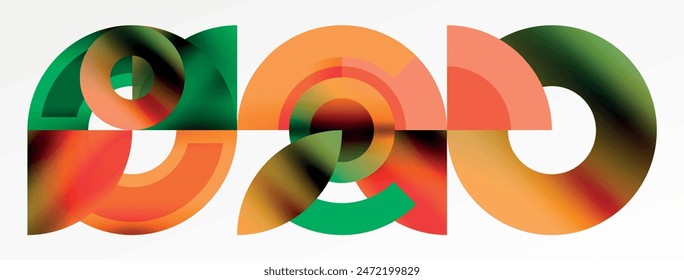 Circle geometric abstract vector background
