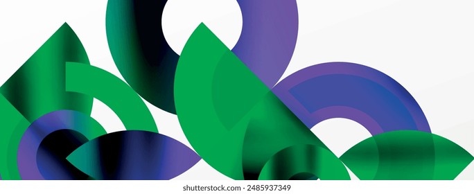 Circle geometric abstract vector background