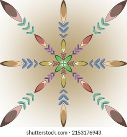 Circle geometric art with love pattern image