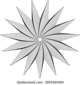 circle geometric art, star logo