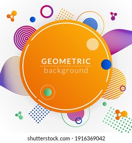 Circle Geometric Background Design Concept