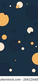 Circle geometric background. Memphis pattern dark blue background