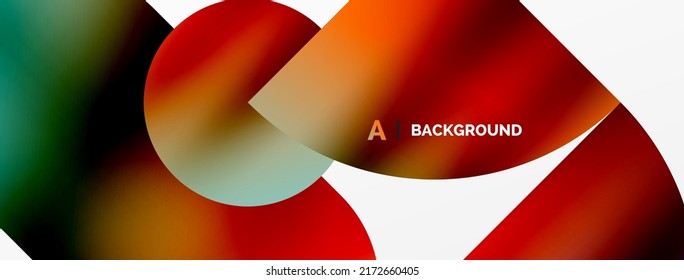 Circle geometric background. Metallic color shiny circles and round shapes. Vector Illustration For Wallpaper, Banner, Background, Card, Book Illustration, landing page