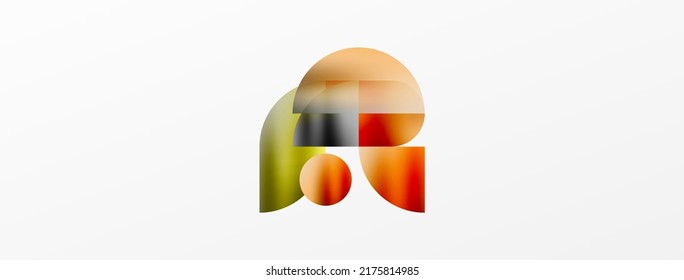 Circle geometric background. Metallic color shiny circles and round shapes. Vector Illustration For Wallpaper, Banner, Background, Card, Book Illustration, landing page