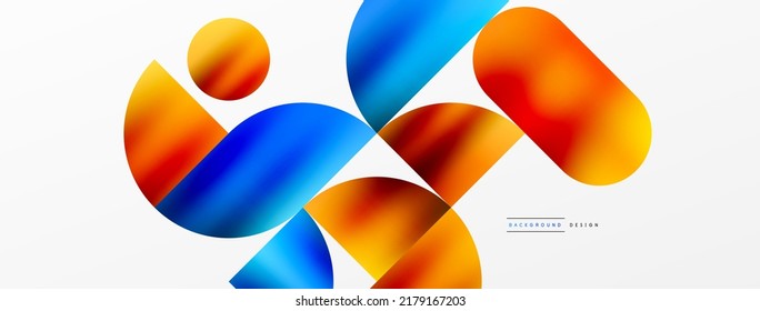 Circle geometric background. Metallic color shiny circles and round shapes. Vector Illustration For Wallpaper, Banner, Background, Card, Book Illustration, landing page